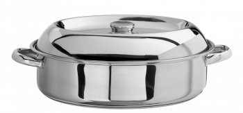 CAÇAROLA OVAL 33X24X9CM INOX